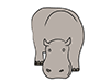 Hippopotamus ｜ Kawama --Animal ｜ Animal ｜ Free Illustration Material